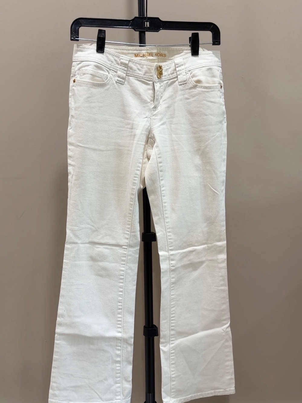 Michael Kors White Wide-Leg Jeans